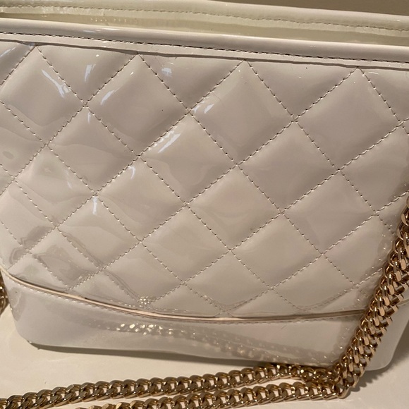 Forever 21 Quilted White Patent Bag - Picture 2 of 8